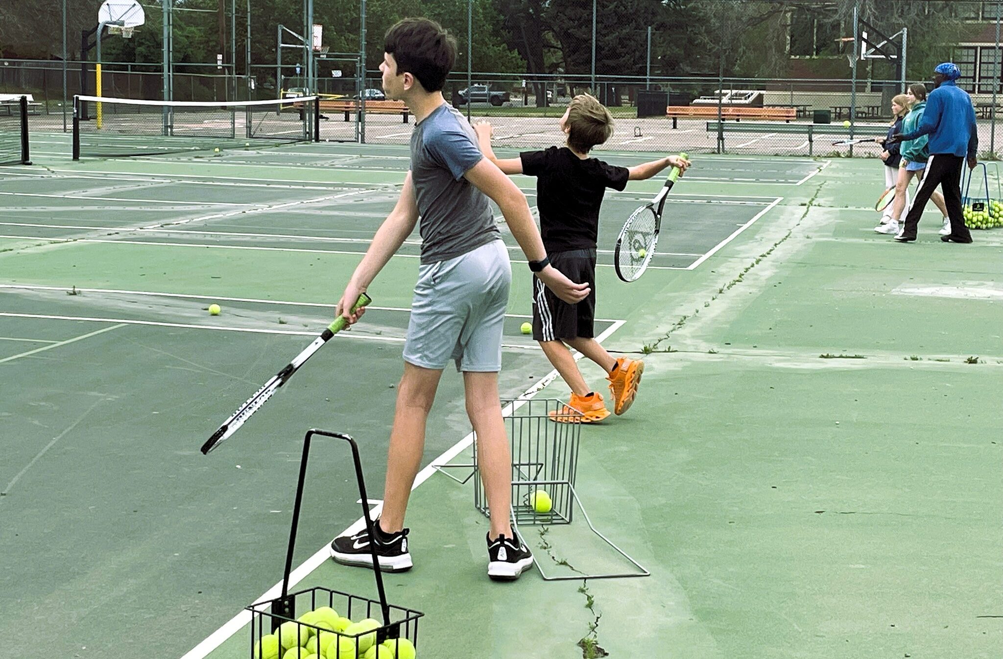 serving ball